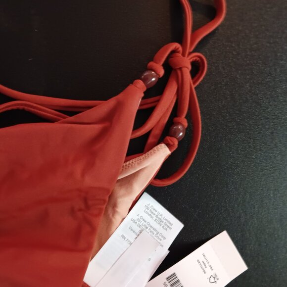 J Crew Women's Curved Waist Cheeky String Bikini Bottom With Beads NWT - Picture 6 of 7